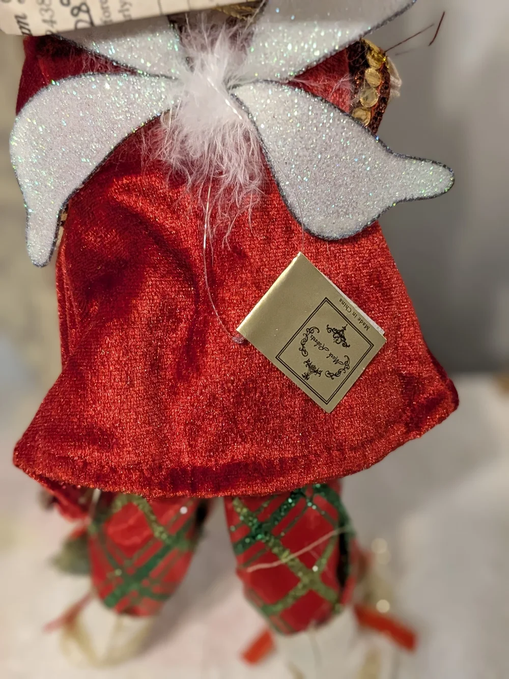Mark Roberts Red & Green Holiday Elf Figurine - Decorative Home Holiday Accent